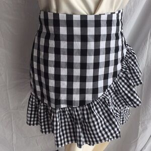 NWT BP. Gingham mini skirt Size L
